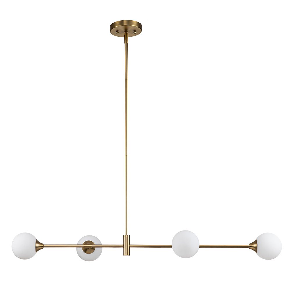 Xenuli Minimalist Opal Glass Pendant Light - Lamp Copper