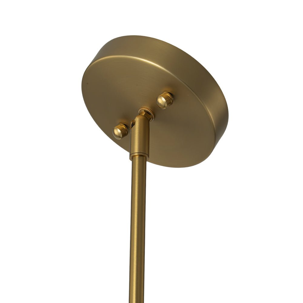 Astria Minimalist Opal Glass Semi Flush Chandelier - Lamp Copper