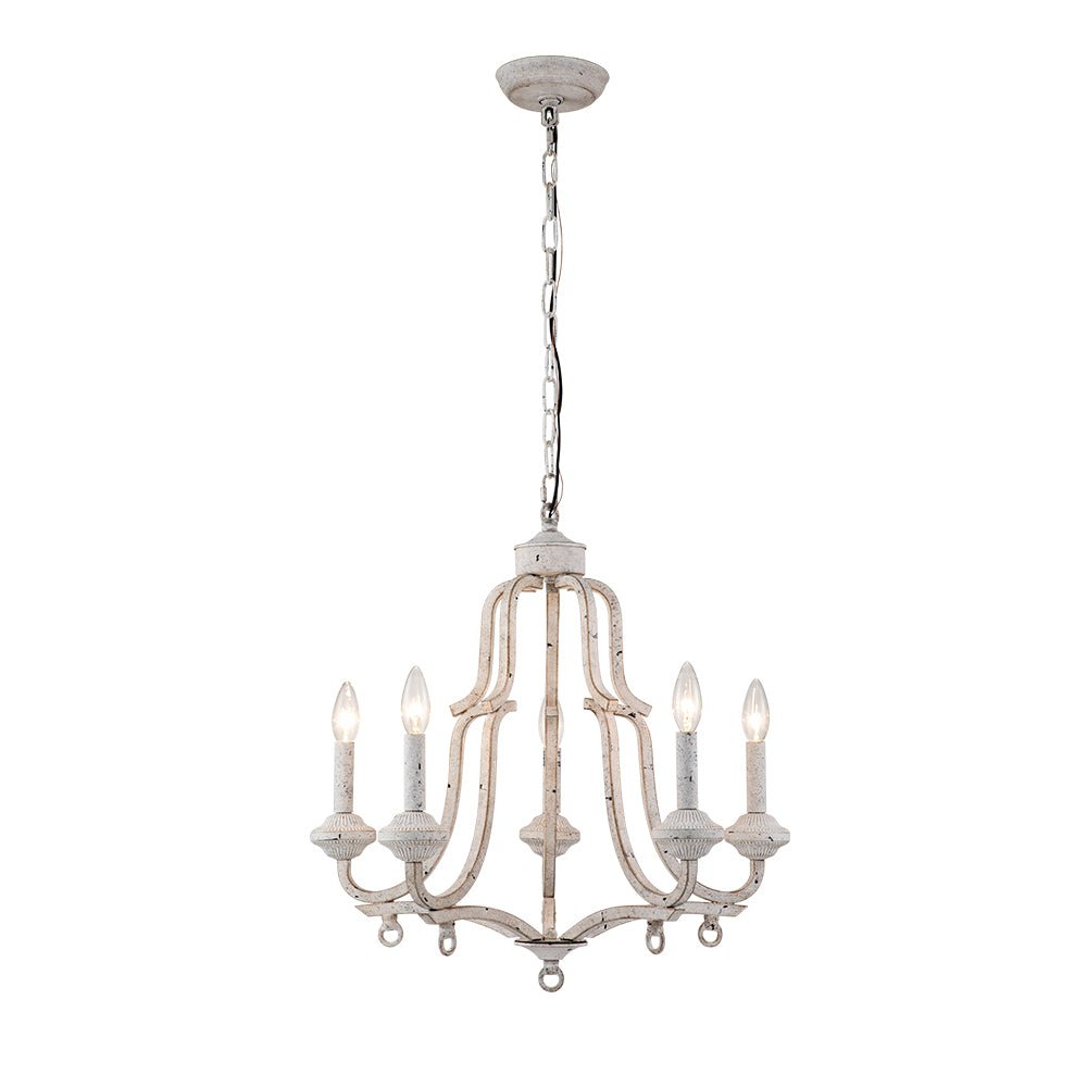 Plotuli Shabby Chic Candle Style Metal Chandelier - Lamp Copper