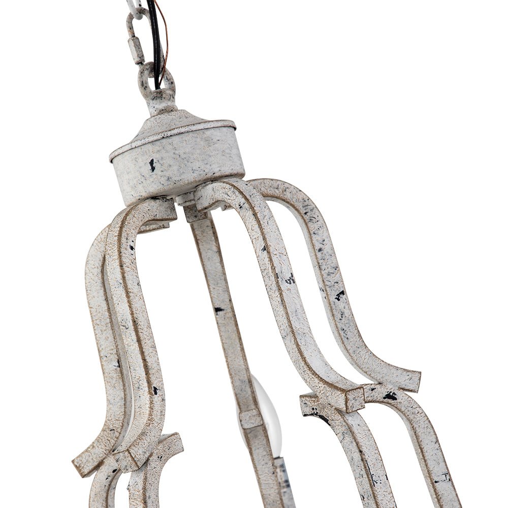 Plotuli Shabby Chic Candle Style Metal Chandelier - Lamp Copper