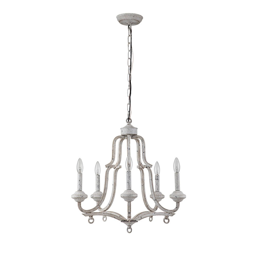 Plotuli Shabby Chic Candle Style Metal Chandelier - Lamp Copper