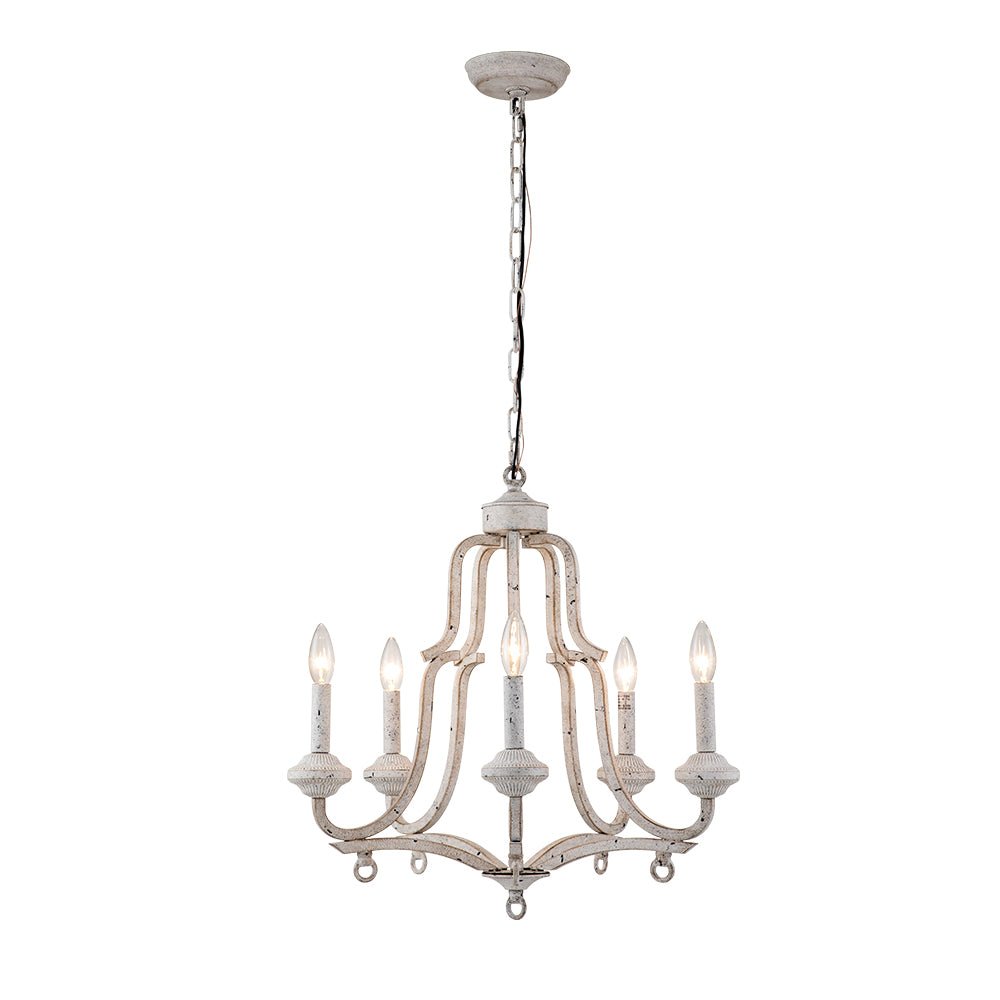 Plotuli Shabby Chic Candle Style Metal Chandelier - Lamp Copper