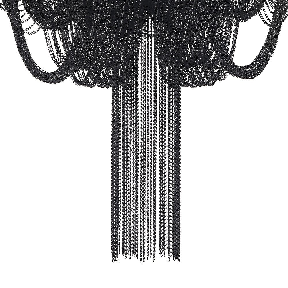 Plotuva Metal Empire Chain Tassel Flush Mount Ceiling Light - Lamp Copper