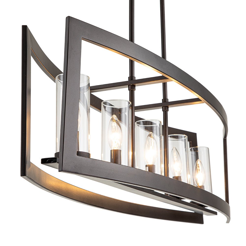 Astala Industrial Metal Chandelier - Lamp Copper