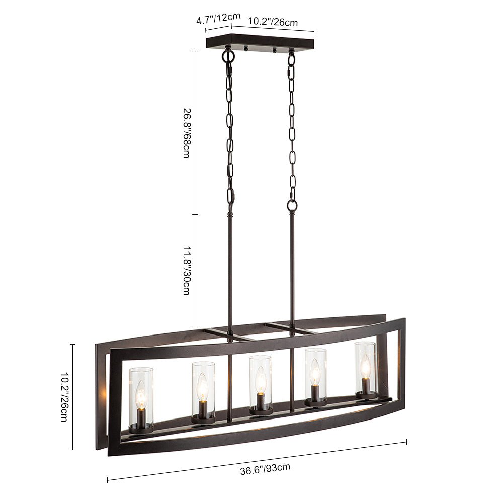 Astala Industrial Metal Chandelier - Lamp Copper