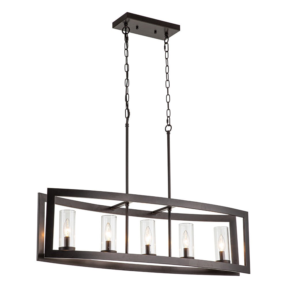 Astala Industrial Metal Chandelier - Lamp Copper