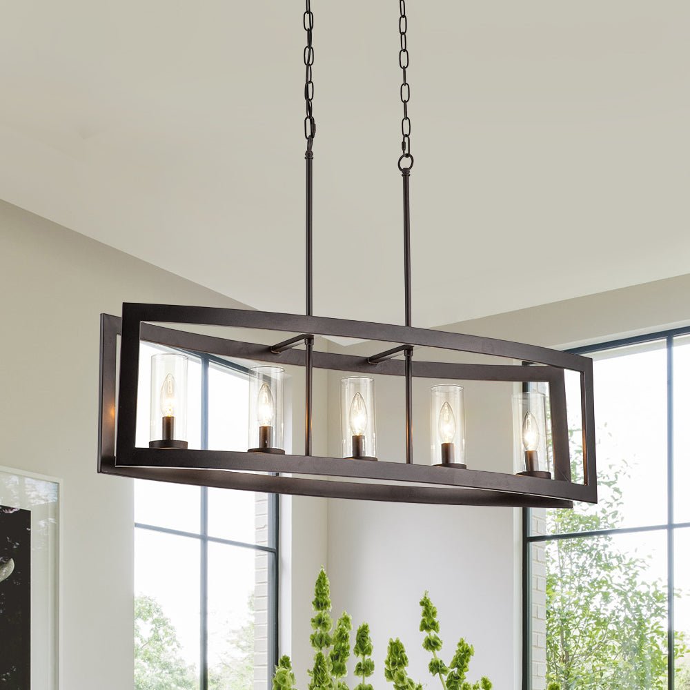 Astala Industrial Metal Chandelier - Lamp Copper