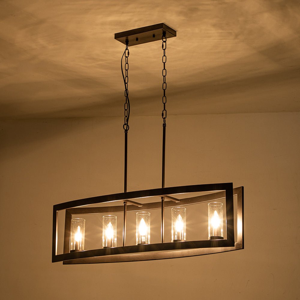 Astala Industrial Metal Chandelier - Lamp Copper