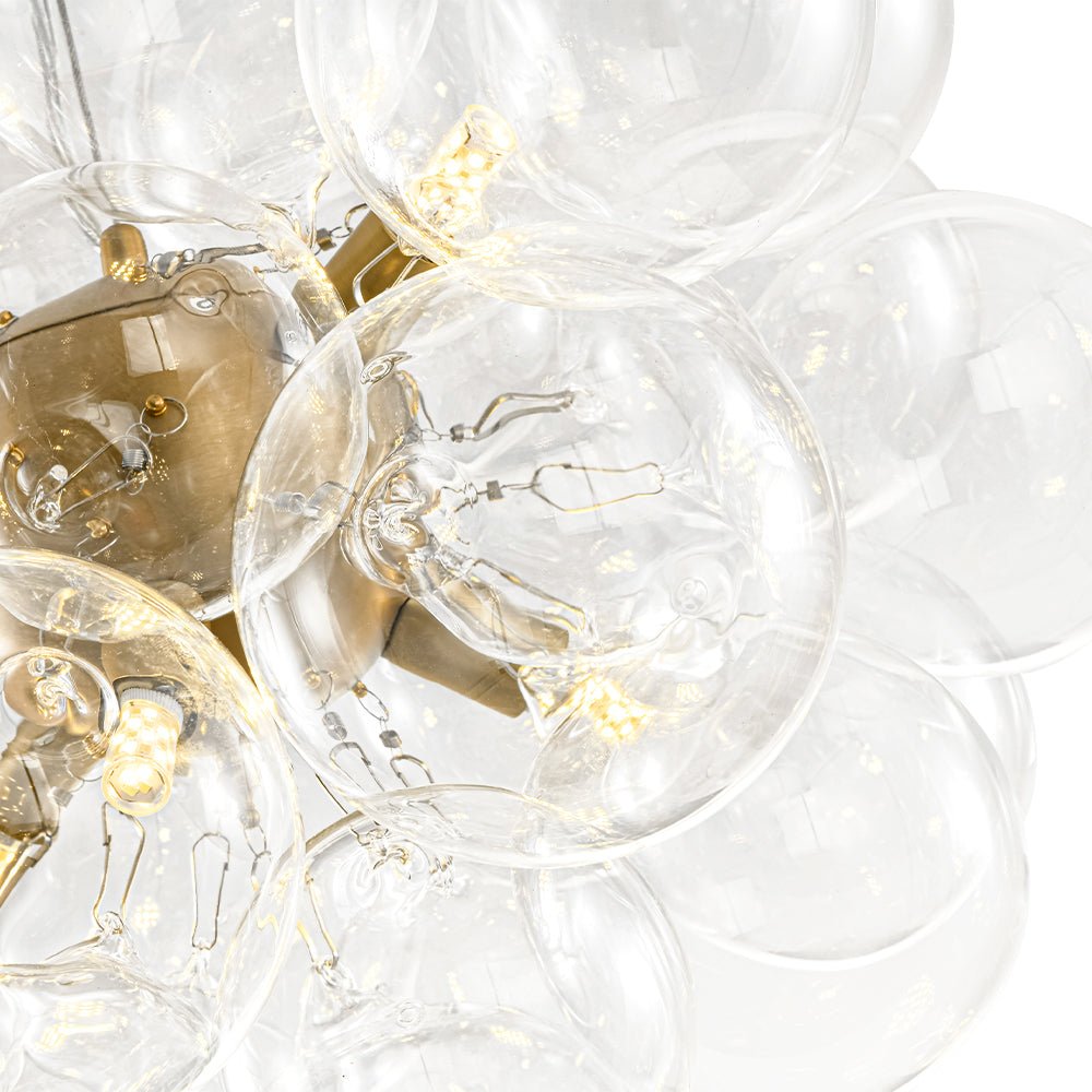 Fljotun Individual Creativity Glass Sphere Chandelier - Lamp Copper