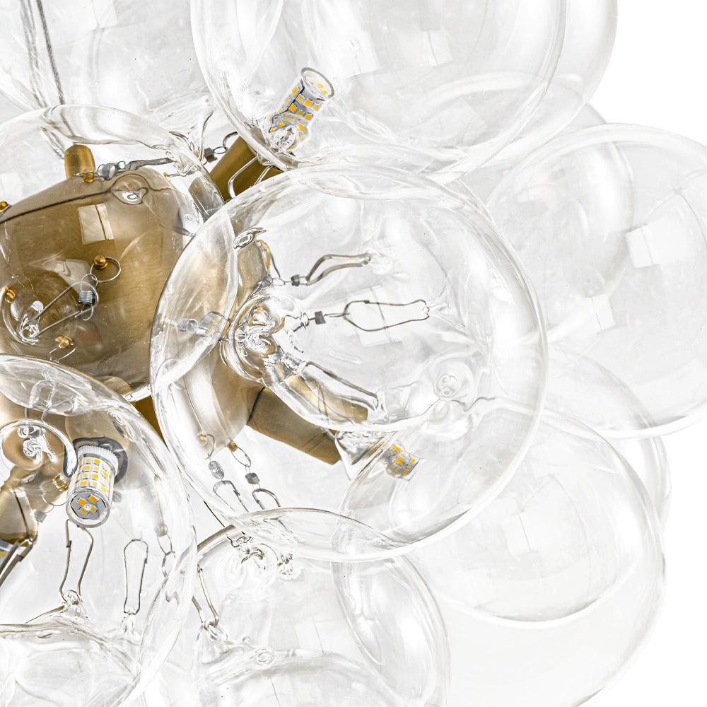 Fljotun Individual Creativity Glass Sphere Chandelier - Lamp Copper
