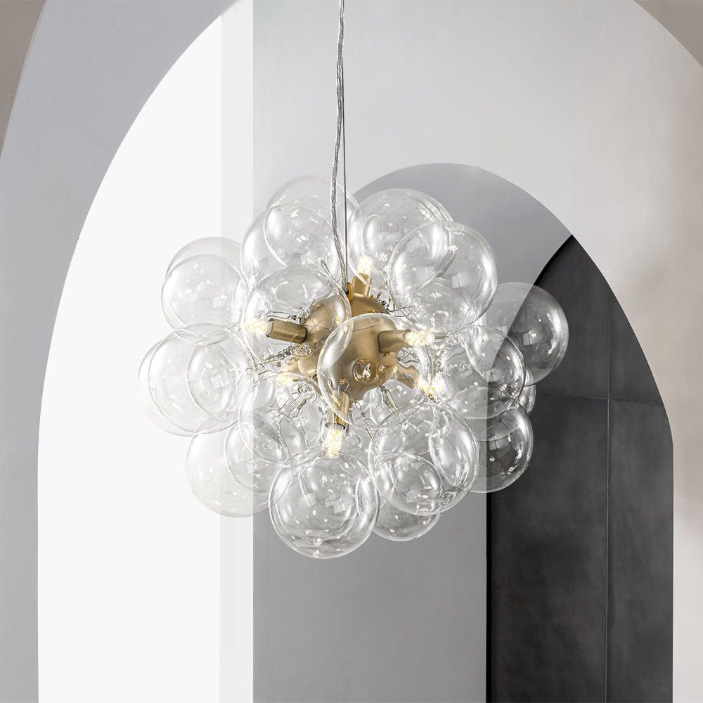Fljotun Individual Creativity Glass Sphere Chandelier - Lamp Copper