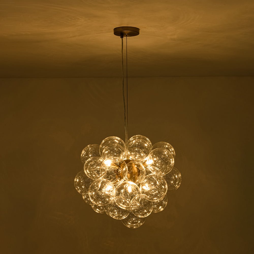Fljotun Individual Creativity Glass Sphere Chandelier - Lamp Copper