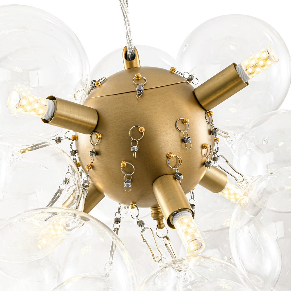 Fljotun Individual Creativity Glass Sphere Chandelier - Lamp Copper