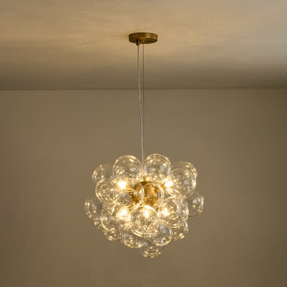 Fljotun Individual Creativity Glass Sphere Chandelier - Lamp Copper