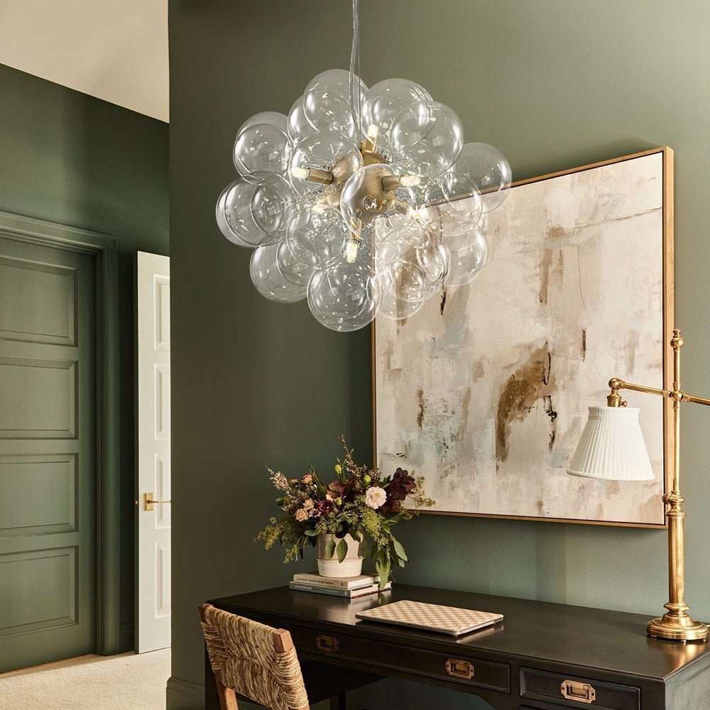 Fljotun Individual Creativity Glass Sphere Chandelier - Lamp Copper