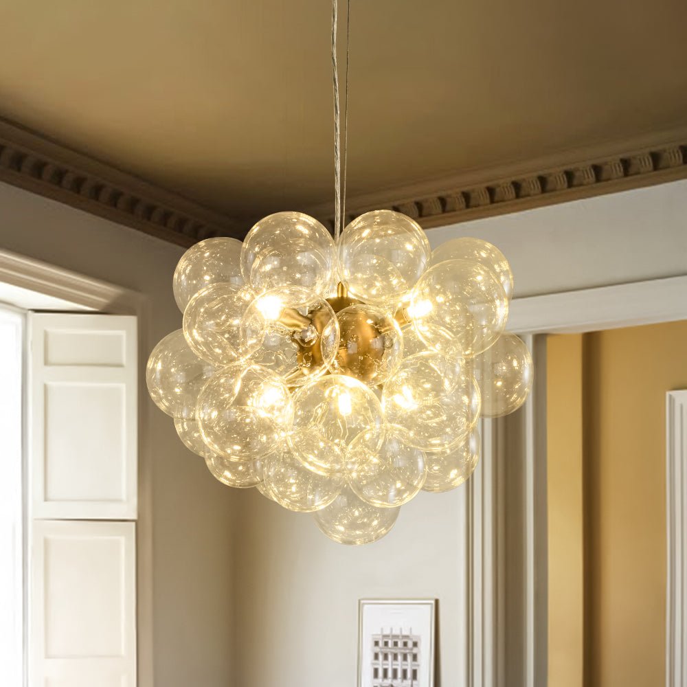 Fljotun Individual Creativity Glass Sphere Chandelier - Lamp Copper