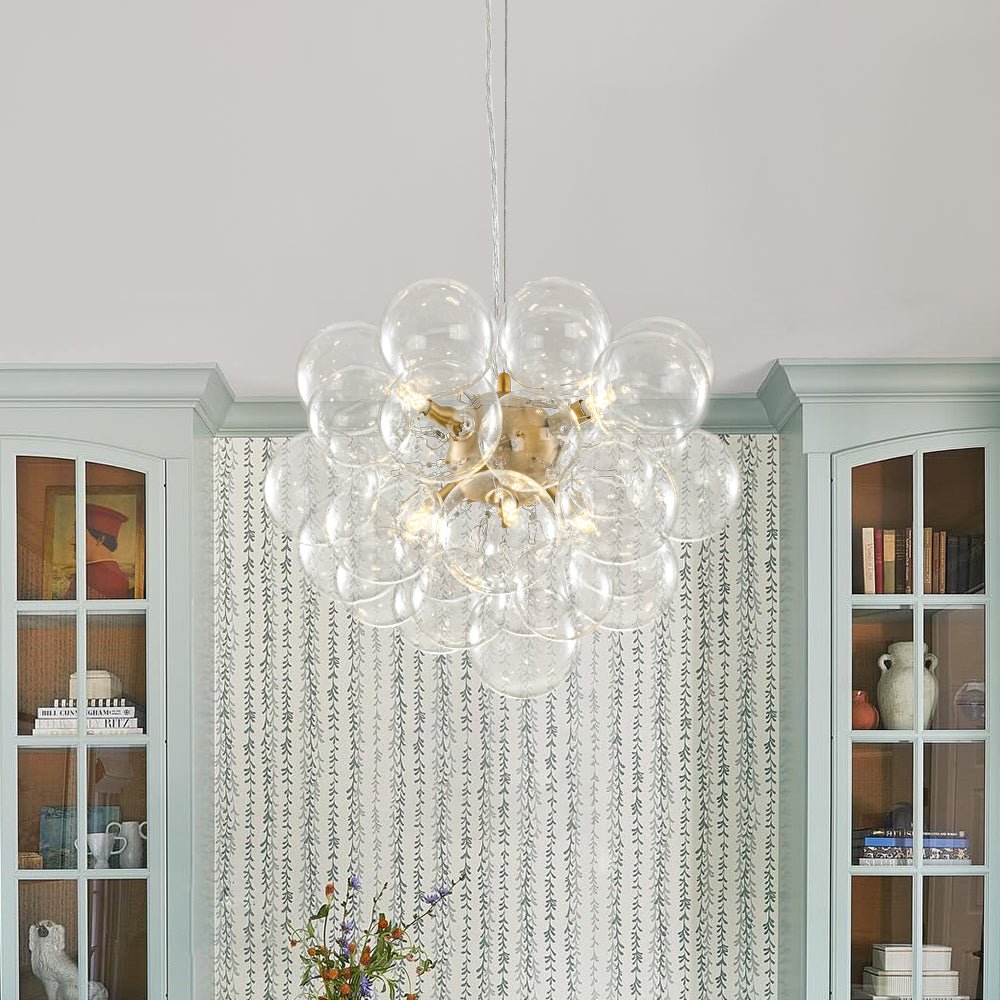 Fljotun Individual Creativity Glass Sphere Chandelier - Lamp Copper