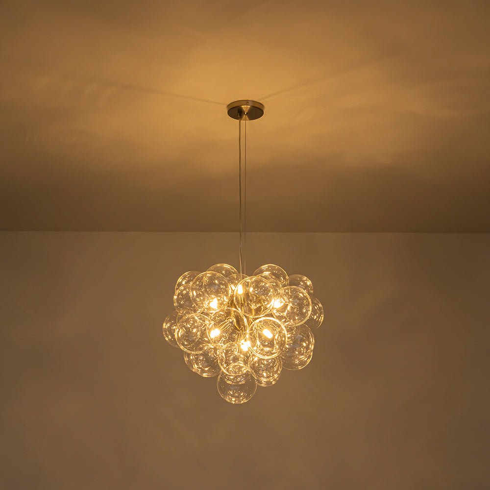 Fljotun Individual Creativity Glass Sphere Chandelier - Lamp Copper
