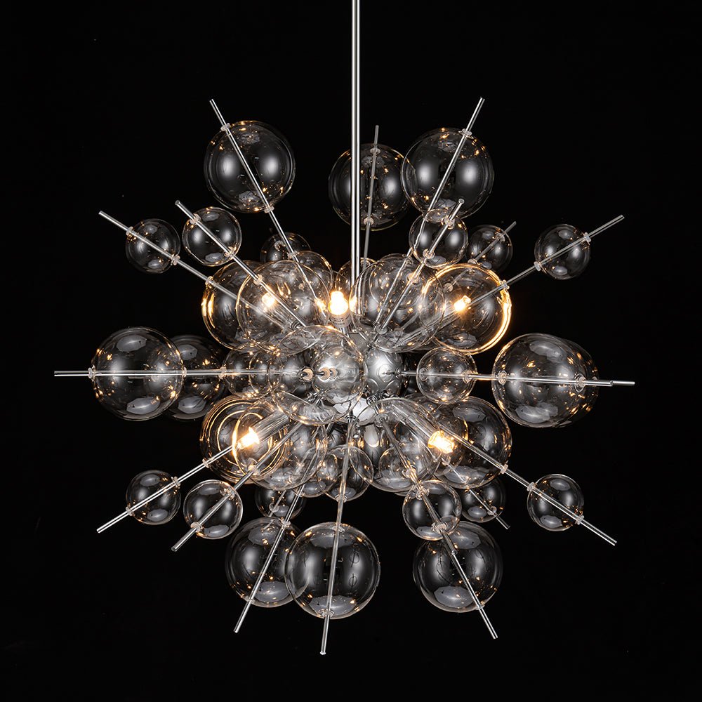 Mjolkunix Globe Bubble Sputnik Sunburst Glass Chandelier - Lamp Copper
