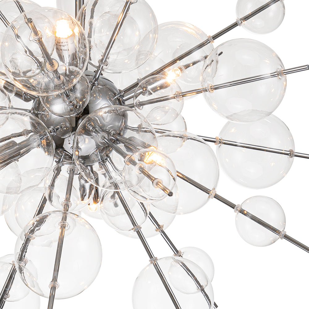 Mjolkunix Globe Bubble Sputnik Sunburst Glass Chandelier - Lamp Copper