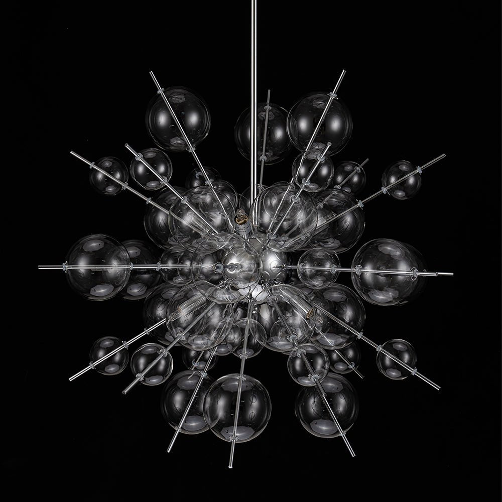 Mjolkunix Globe Bubble Sputnik Sunburst Glass Chandelier - Lamp Copper