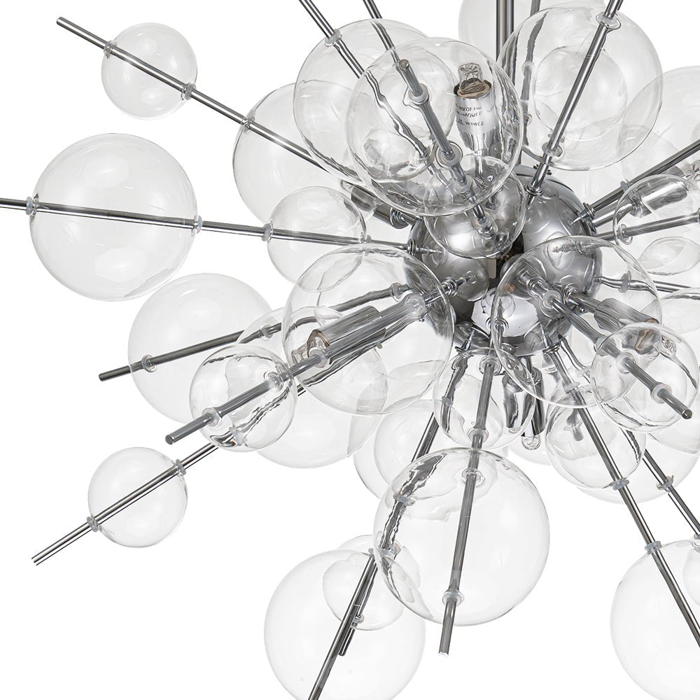 Mjolkunix Globe Bubble Sputnik Sunburst Glass Chandelier - Lamp Copper