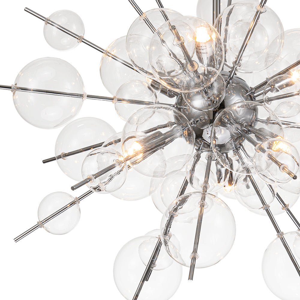 Mjolkunix Globe Bubble Sputnik Sunburst Glass Chandelier - Lamp Copper