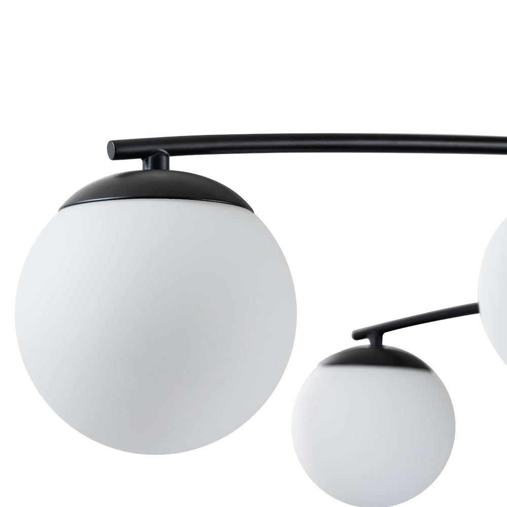 Sifuvix Milky Globe Linear Sputnik Glass Ceiling Light - Lamp Copper