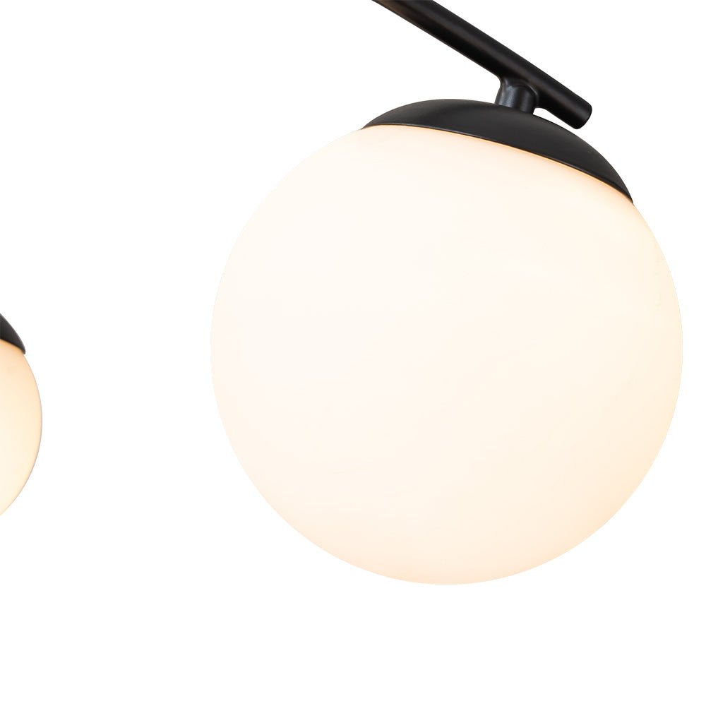 Sifuvix Milky Globe Linear Sputnik Glass Ceiling Light - Lamp Copper