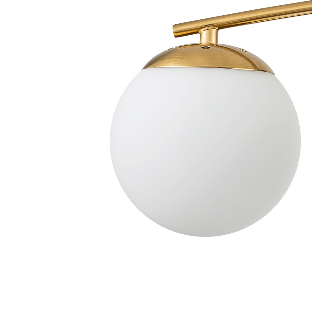 Sifuvix Milky Globe Linear Sputnik Glass Ceiling Light - Lamp Copper