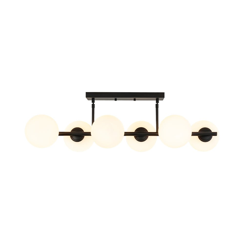 Fljotulix Linear Opal Glass Chandelier - Lamp Copper