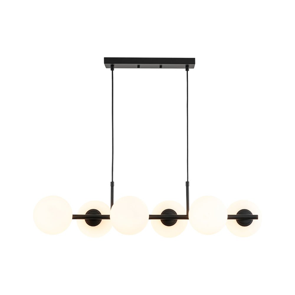 Fljotulix Linear Opal Glass Chandelier - Lamp Copper