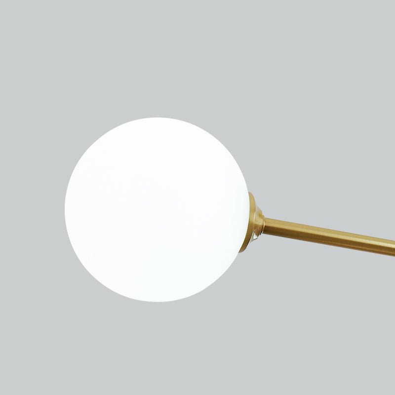 Odin Modern Linear Sputnik Glass Semi Flush Ceiling Light - Lamp Copper
