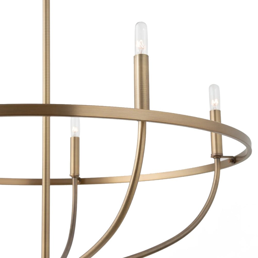 Alving Industrial Candle Style Metal Chandelier - Lamp Copper