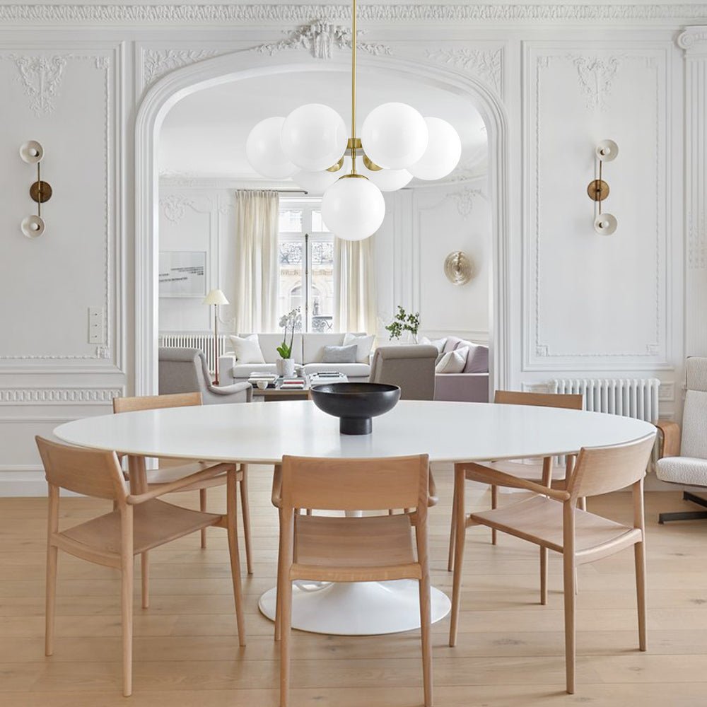 Silfur Modern Sputnik Opal Glass Chandelier - Lamp Copper