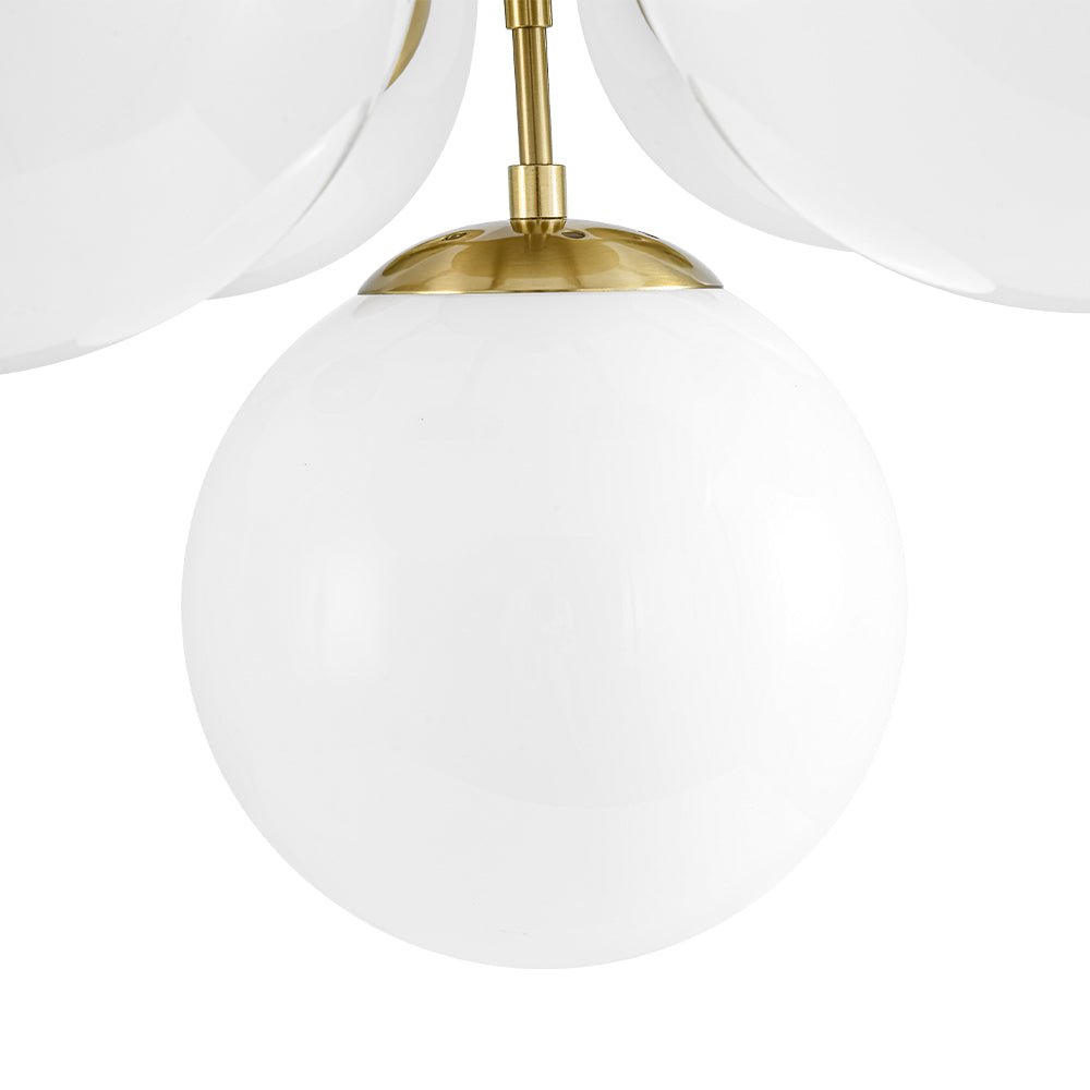 Silfur Modern Sputnik Opal Glass Chandelier - Lamp Copper