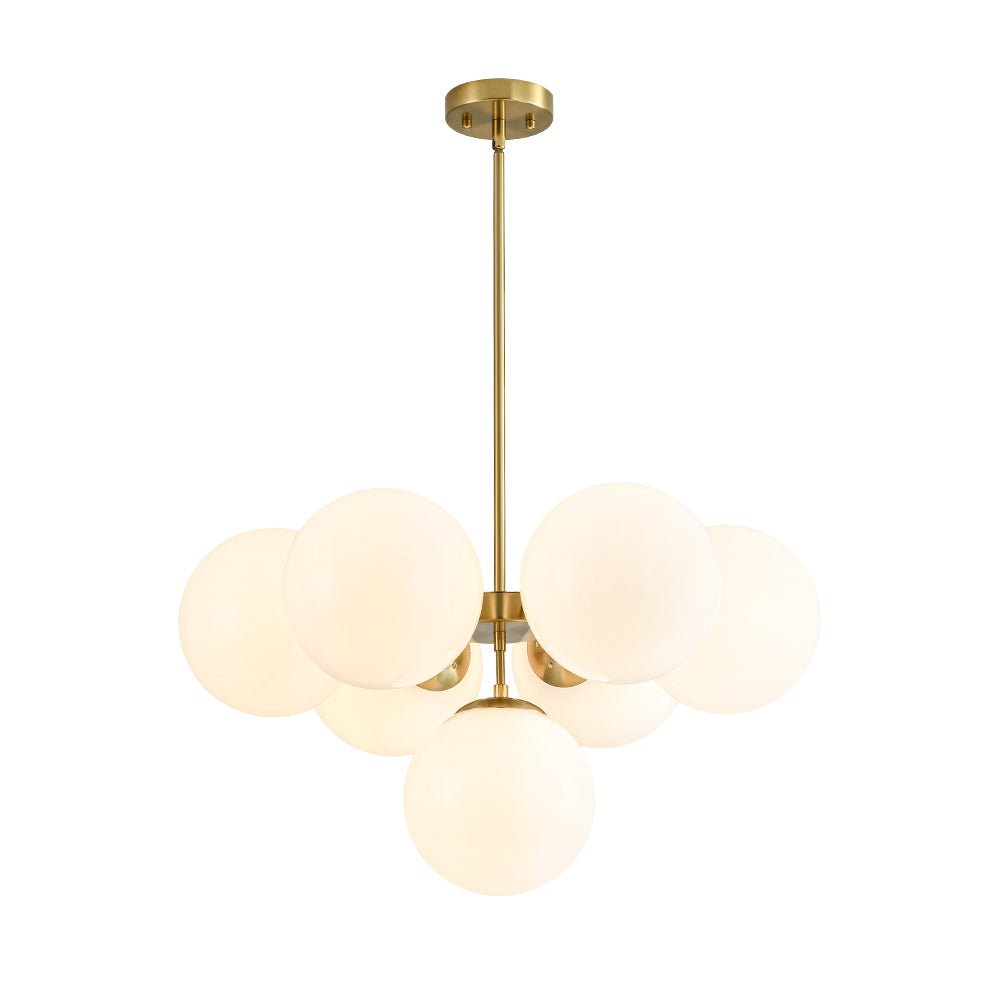 Silfur Modern Sputnik Opal Glass Chandelier - Lamp Copper