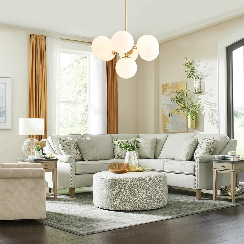 Silfur Modern Sputnik Opal Glass Chandelier - Lamp Copper