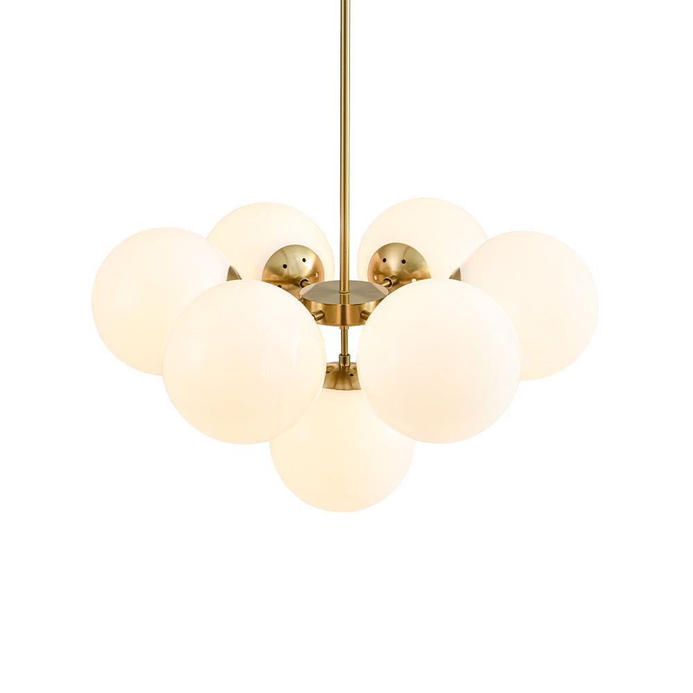 Silfur Modern Sputnik Opal Glass Chandelier - Lamp Copper