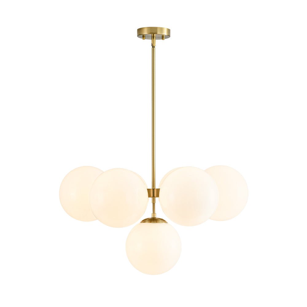 Silfur Modern Sputnik Opal Glass Chandelier - Lamp Copper