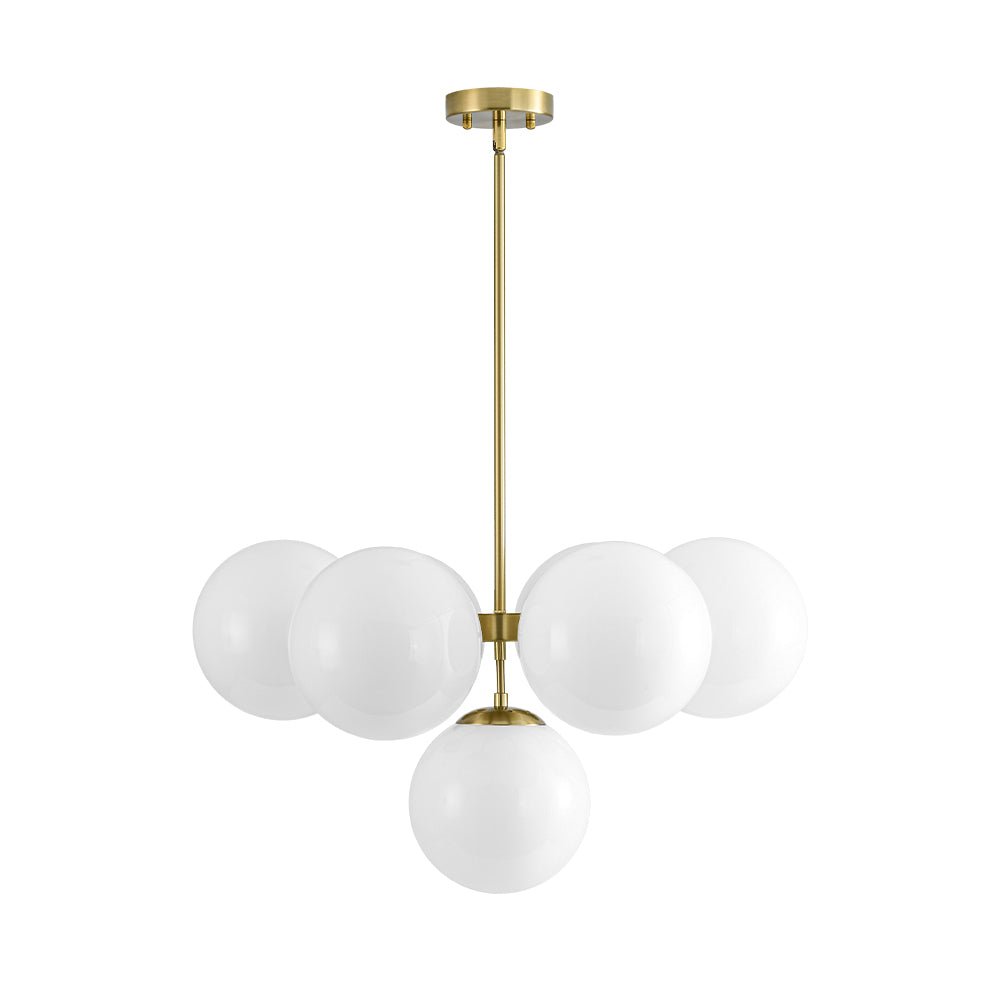 Silfur Modern Sputnik Opal Glass Chandelier - Lamp Copper