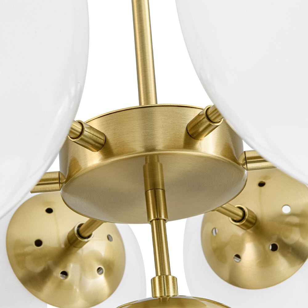 Silfur Modern Sputnik Opal Glass Chandelier - Lamp Copper