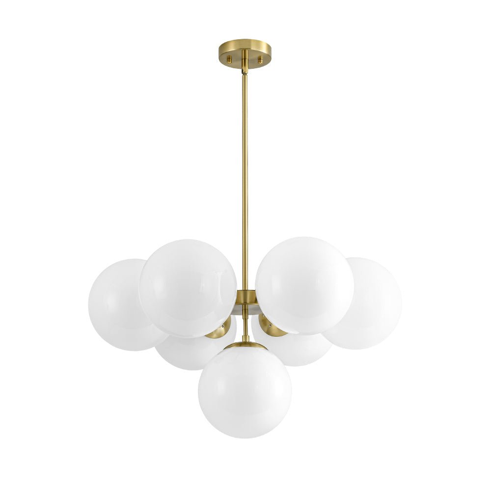 Silfur Modern Sputnik Opal Glass Chandelier - Lamp Copper