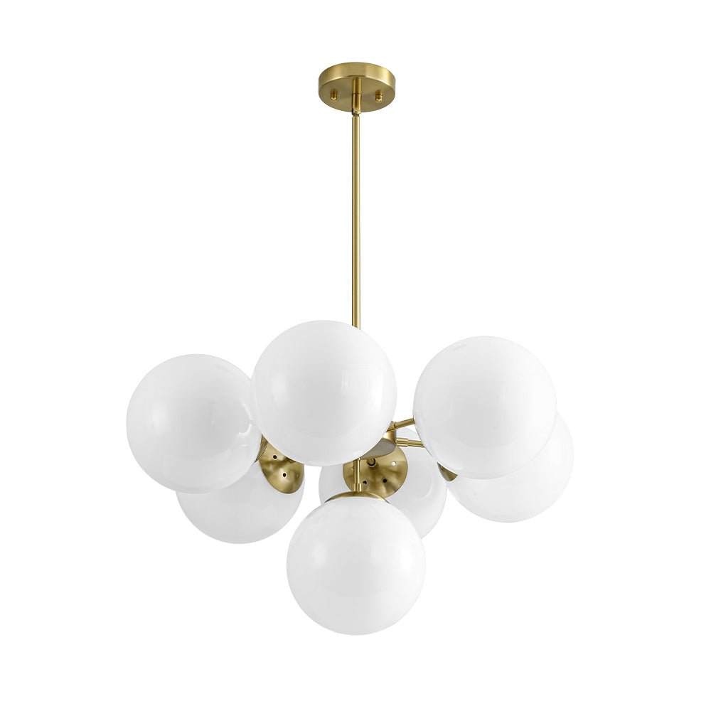 Silfur Modern Sputnik Opal Glass Chandelier - Lamp Copper