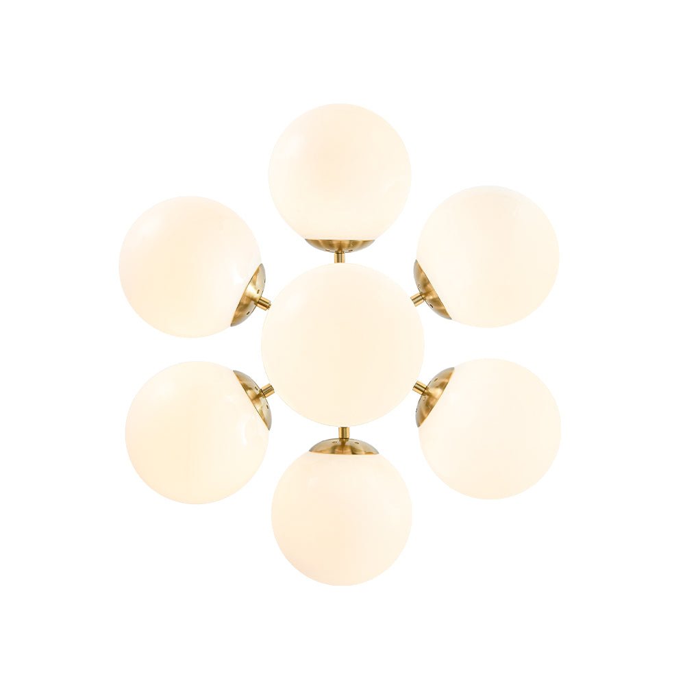 Silfur Modern Sputnik Opal Glass Chandelier - Lamp Copper