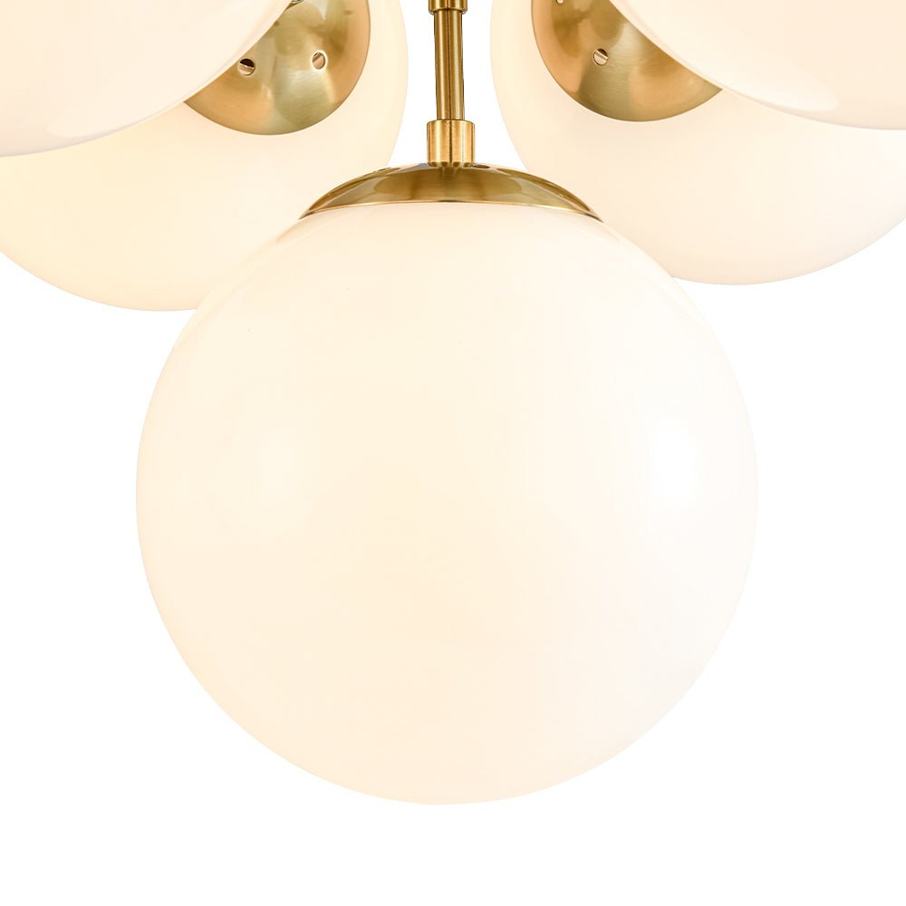 Silfur Modern Sputnik Opal Glass Chandelier - Lamp Copper