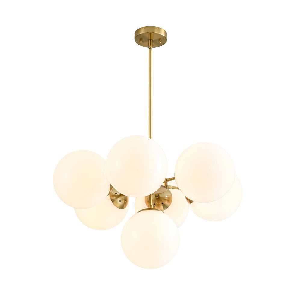 Silfur Modern Sputnik Opal Glass Chandelier - Lamp Copper