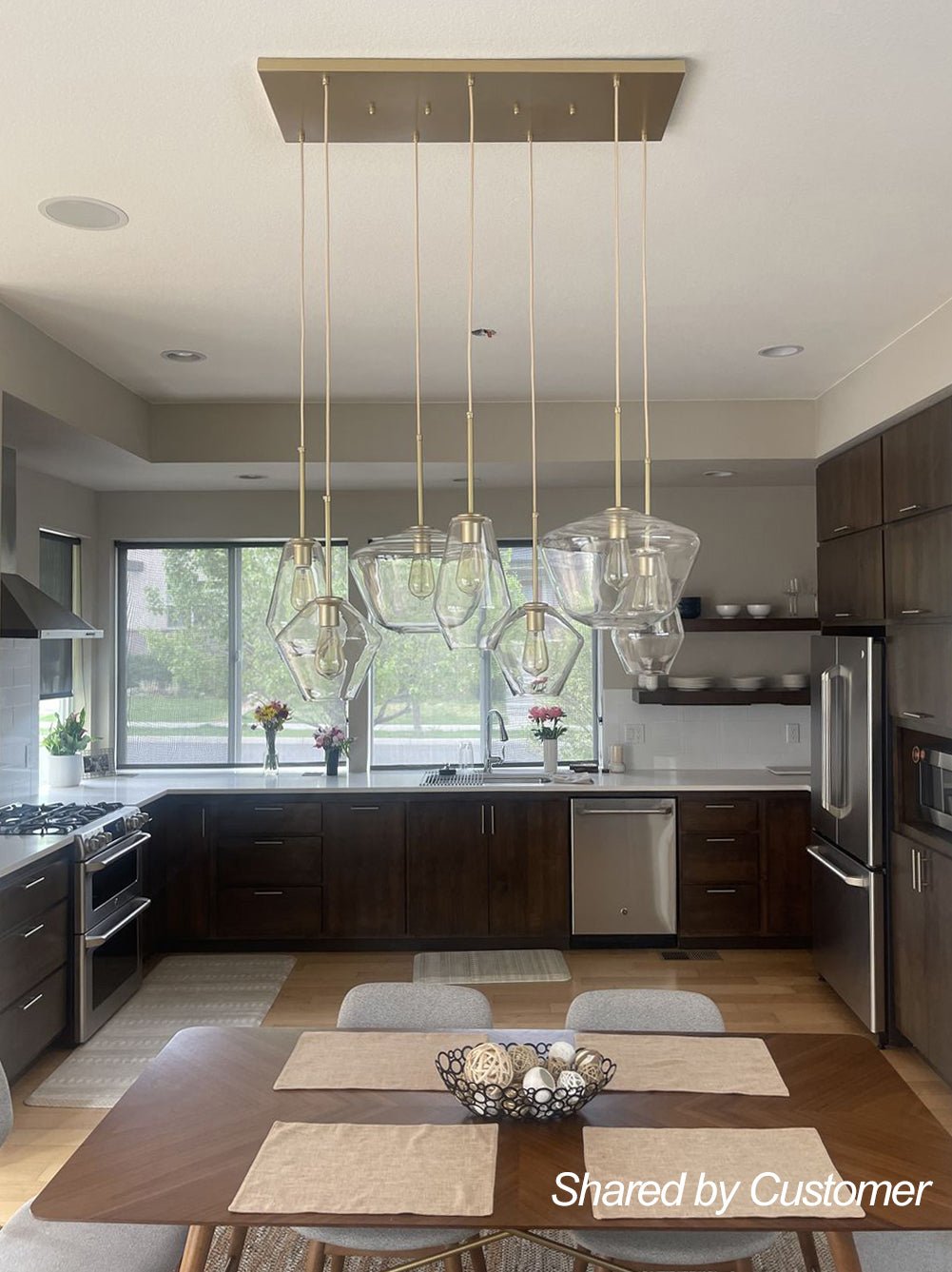 Loriva Modern Metal Glass Pendant Lighting - Lamp Copper