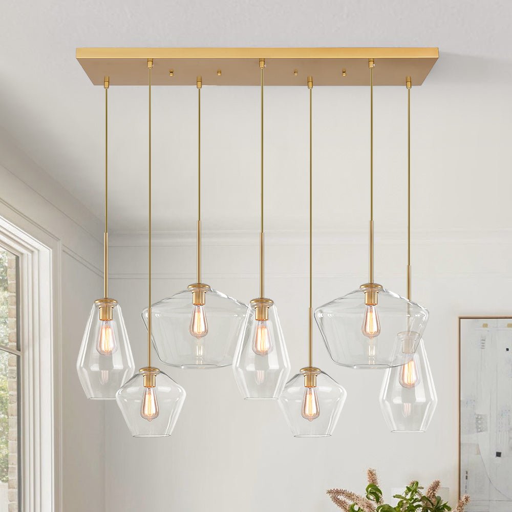 Loriva Modern Metal Glass Pendant Lighting - Lamp Copper