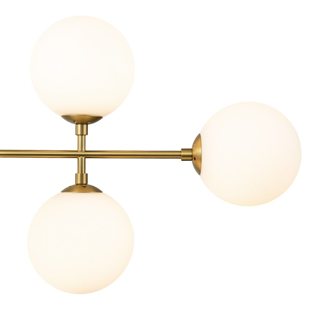 Glorioso Linear Glass Chandelier - Lamp Copper